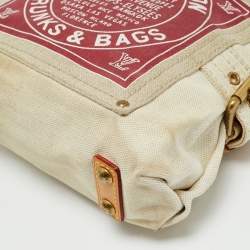 Louis Vuitton Red Canvas Globe Cabas PM Bag