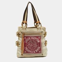 Louis Vuitton Red Canvas Globe Cabas PM Bag