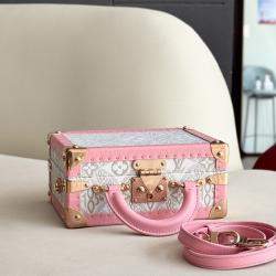 Louis Vuitton Petite Valise Pink Hard Mini Trunk