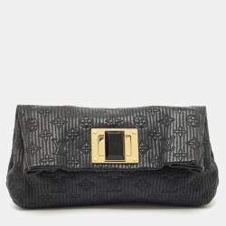 Louis Vuitton Black Monogram Leather Altair Clutch