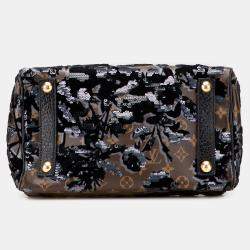 Pre Owned Louis Vuitton Brown Monogram Fleur De Jais Sequins Speedy 30
