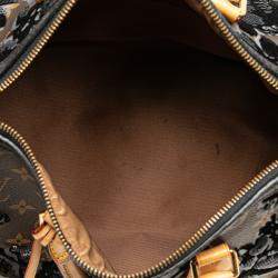 Pre Owned Louis Vuitton Brown Monogram Fleur De Jais Sequins Speedy 30