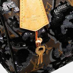 Pre Owned Louis Vuitton Brown Monogram Fleur De Jais Sequins Speedy 30