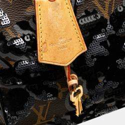 Pre Owned Louis Vuitton Brown Monogram Fleur De Jais Sequins Speedy 30