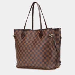 Pre Owned Louis Vuitton Brown Damier Ebene Neverfull MM