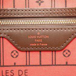 Pre Owned Louis Vuitton Brown Damier Ebene Neverfull MM