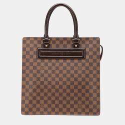 Pre Owned Louis Vuitton Brown Damier Ebene Venice Sac Plat GM