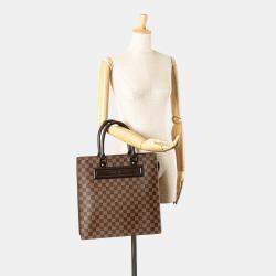 Pre Owned Louis Vuitton Brown Damier Ebene Venice Sac Plat GM