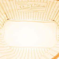 Pre Owned Louis Vuitton Grey White Damier Azur Neverfull MM