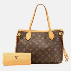Pre Owned Louis Vuitton Brown Monogram Neverfull PM