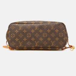 Pre Owned Louis Vuitton Brown Monogram Neverfull PM