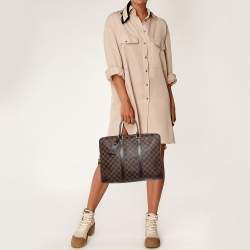 Pre Owned Louis Vuitton Damier Ebene Canvas Porte Documents Voyage GM Bag