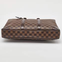 Pre Owned Louis Vuitton Damier Ebene Canvas Porte Documents Voyage GM Bag