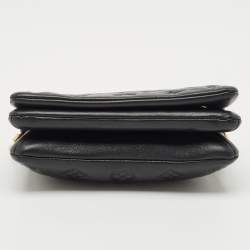Pre Owned Louis Vuitton Black Monogram Leather Coussin Pochette Bag