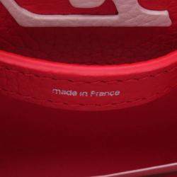 Louis Vuitton Lv Yk Capucines Red Calf Leather Infinity Dot Size Mini