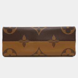Pre Owned Louis Vuitton Onthego Red Monogram Monogram Reverse Canvas Monogram Giant Size Mm