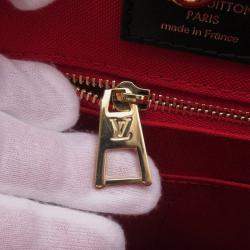 Pre Owned Louis Vuitton Onthego Red Monogram Monogram Reverse Canvas Monogram Giant Size Mm