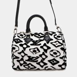 Louis Vuitton Speedy Bandouliere White/Noir Monogram Urs Fischer Size 25