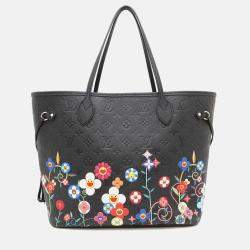 Louis Vuitton LVxTM Neverfull Noir Monogram Empreinte Leather MM Hand Bag