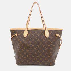 Louis Vuitton Neverfull Beige/Brown Monogram MM Hand Bag