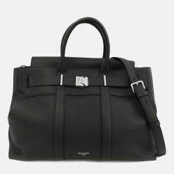 Louis Vuitton Black Cuir Millesime Georges Tote GM