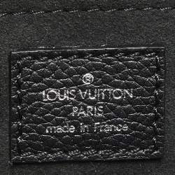 Pre Owned Louis Vuitton Black Monogram Mahina Leather Mini Scala Pouch