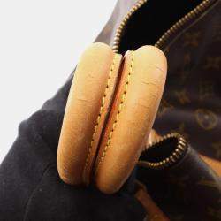 Pre Owned Louis Vuitton Keepall Bandouliere 60 Brown Monogram Canvas Travel Bag