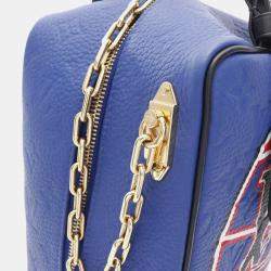 Louis Vuitton X Nba Cloak Dopp Kit Chain Handbag  Monogram Taurillon Blue