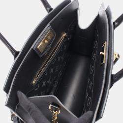 Pre Owned Louis Vuitton Steamer MM Black Leather Shoulder Bag