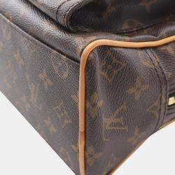 Pre Owned Louis Vuitton Manhattan PM Brown Monogram Canvas Handbag