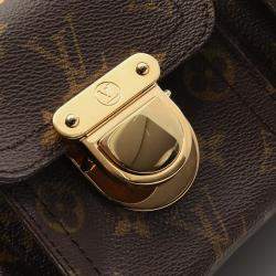 Louis Vuitton Manhattan Pm Handbag  Monogram Canvas Leather Brown