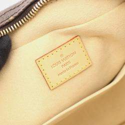Louis Vuitton Manhattan Pm Handbag  Monogram Canvas Leather Brown