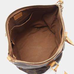 Pre Owned Louis Vuitton Palermo Pm Shoulder Handbag  Monogram Canvas Brown