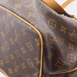 Pre Owned Louis Vuitton Palermo PM Brown Monogram Canvas Shoulder Bag