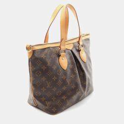 Pre Owned Louis Vuitton Palermo PM Brown Monogram Canvas Shoulder Bag