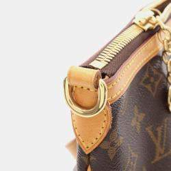 Pre Owned Louis Vuitton Palermo PM Brown Monogram Canvas Shoulder Bag