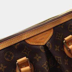 Pre Owned Louis Vuitton Palermo PM Brown Monogram Canvas Shoulder Bag