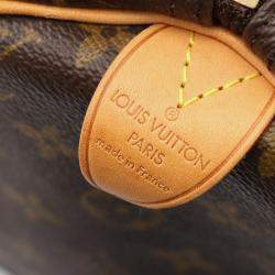 Pre Owned Louis Vuitton Speedy 35 Brown Monogram Canvas Shoulder Bag