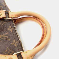 Pre Owned Louis Vuitton Speedy 35 Brown Monogram Canvas Shoulder Bag