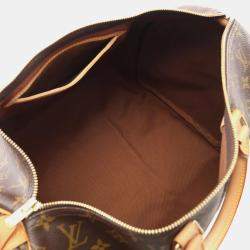 Pre Owned Louis Vuitton Speedy 35 Brown Monogram Canvas Shoulder Bag