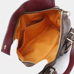 Pre Owned Louis Vuitton Manhattan Bordeaux Monogram Canvas Shoulder Bag