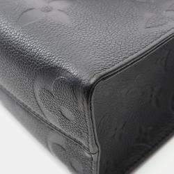Pre Owned Louis Vuitton OnTheGo PM Black Monogram Empreinte Leather Tote Bag