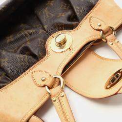 Pre Owned Louis Vuitton Boetie Pm Handbag  Monogram Canvas Leather Brown