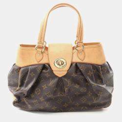 Pre Owned Louis Vuitton Boetie Pm Handbag  Monogram Canvas Leather Brown