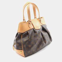 Pre Owned Louis Vuitton Boetie Pm Handbag  Monogram Canvas Leather Brown