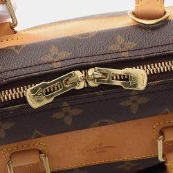 Pre Owned Louis Vuitton Deauville Brown Monogram Canvas Top Handle Bag