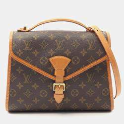 Pre Owned Louis Vuitton Bel Air Brown Monogram Canvas Handbag 