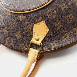 Pre Owned Louis Vuitton Ellipse MM Monogram Leather Shoulder Bag 