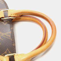 Pre Owned Louis Vuitton Alma Hand Zipped Bag  Monogram Canvas Brown