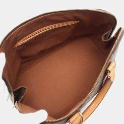 Pre Owned Louis Vuitton Alma Pm Handbag  Monogram Canvas Leather Brown